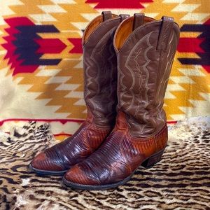 Men’s Vintage J. Chisholm Exotic Lizard Western Cowboy Boots